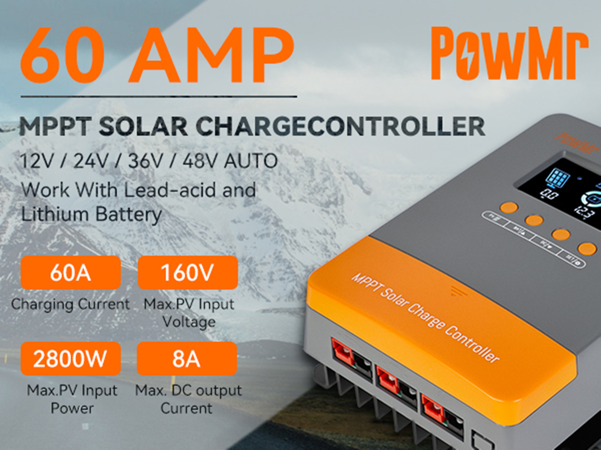 Amazon.com : PowMr 60 amp MPPT Solar Charge Controller 12V/24V/36V